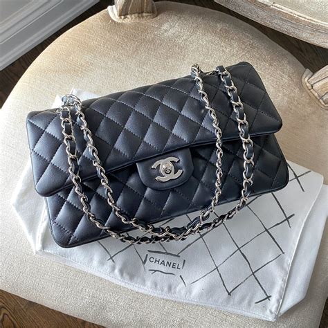 chanel small classic hand bag|Chanel small classic handbag lambskin.